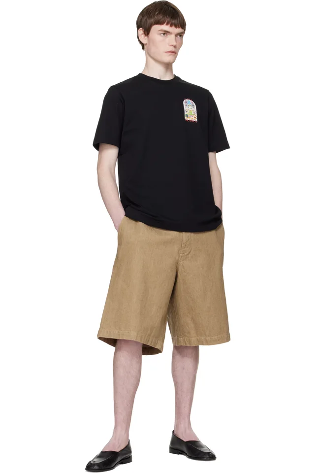 Casablanca Black Tennis Landscape Short Sleeve T‑shirt, photo 4 of 4 from SSENSE