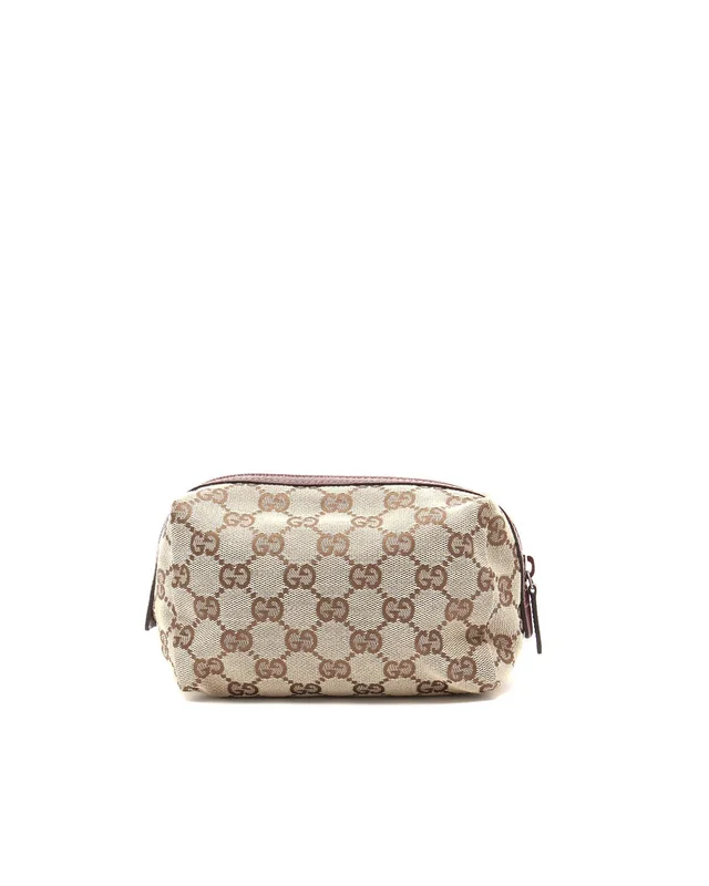 Gucci GG Canvas Leather Pouch in Canvas from A Retro Tale, photo 2 of 3