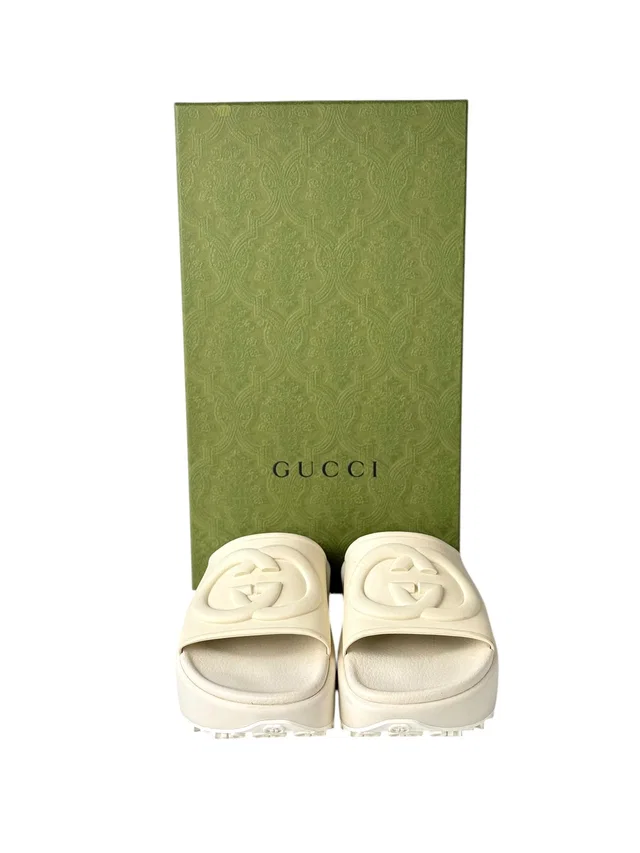 Gucci White Slipper Shoes - Size 36 in White from Luxury Promise