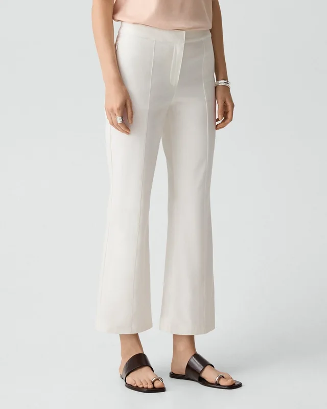 Theory Seamed Kick Pant in Stretch Cotton-Blend, photo 5 of 5 from Theory