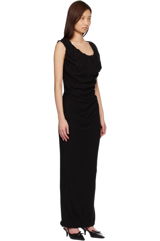 Vivienne Westwood Black Long Ginnie Amber Maxi Dress, photo 2 of 4 from SSENSE