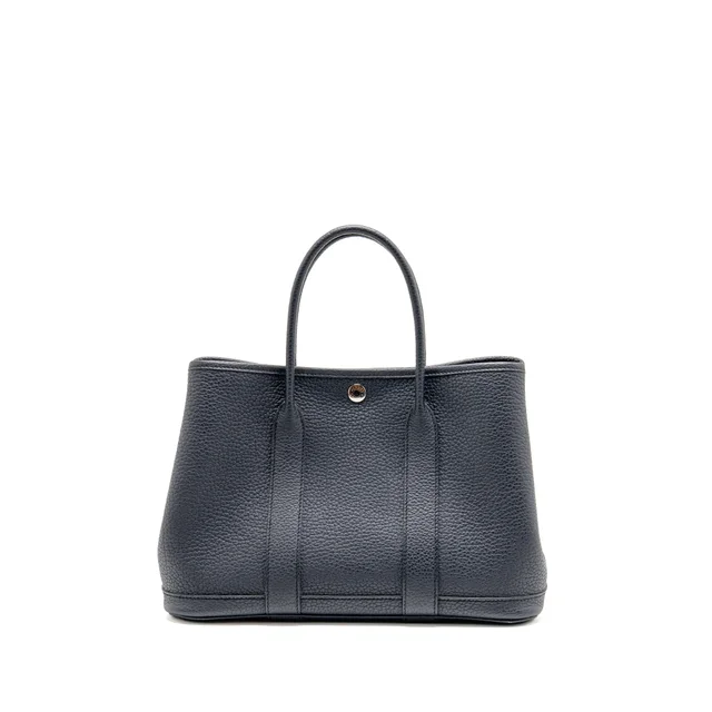 Hermès Garden Party 30 Negonda Bleu Indigo SHW Stamp B in Blue Leather from EMIER