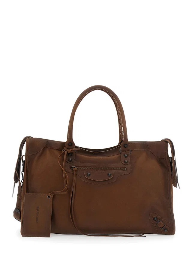 Balenciaga Le City Shoulder Bag — Brown Leather in Brown Leather from HEWI