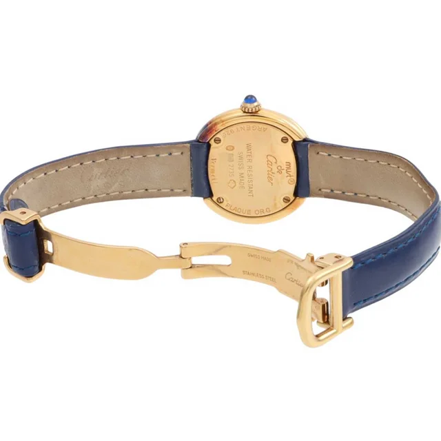 Cartier Must Trinity W1010844 Quartz White/Gold/Blue in White Leather from VINTAGE QOO TOKYO, photo 2 of 2