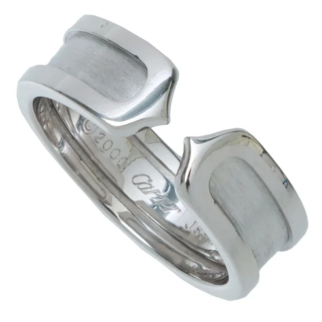 Cartier 18K C2 Ring #53 Silver in Silver from VINTAGE QOO TOKYO
