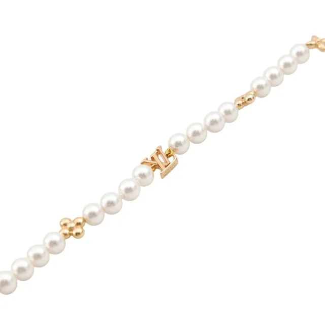 Silver・My LV PearlM01990 Gold Plated Faux Pearl in Gold from GALLERY RARE, photo 4 of 12