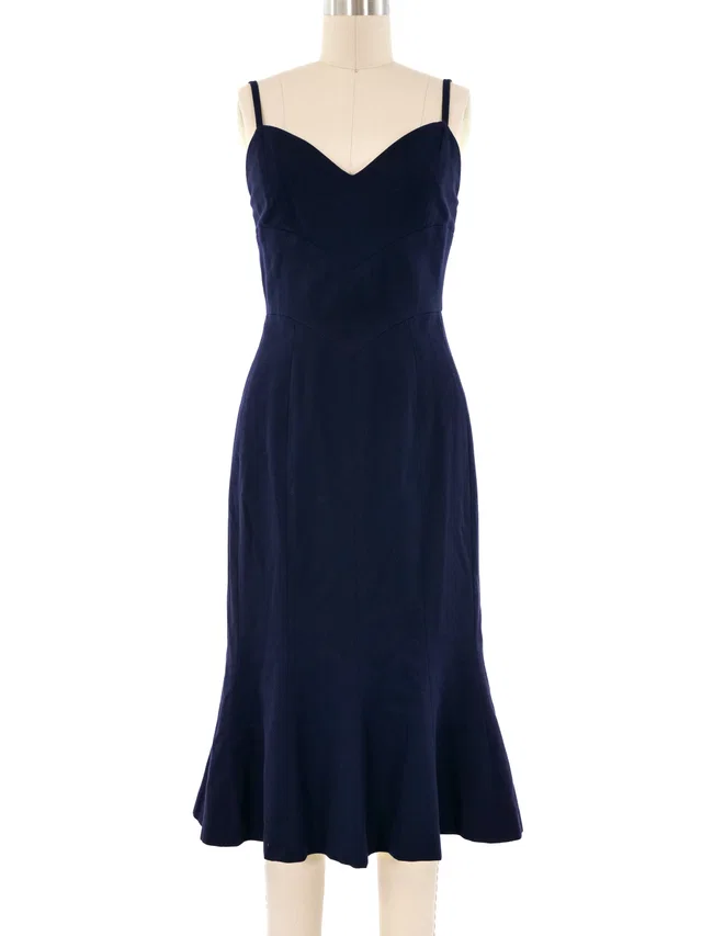 Chanel Navy Pique Tank Dress in Navy from Arcade Vintage