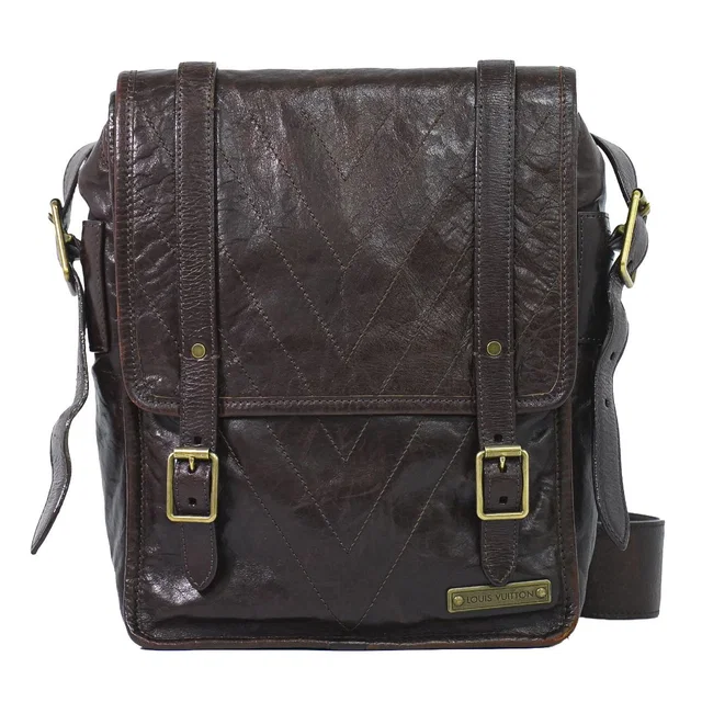 Louis Vuitton Cui Leather Shoulder Bag Brown Second in Brown Leather from The Reluxe