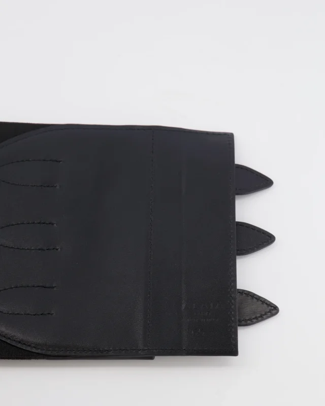 Alaïa Black Leather Corset Belt with Silver Buckles 65cm in Black Leather from Sellier, photo 9 of 9
