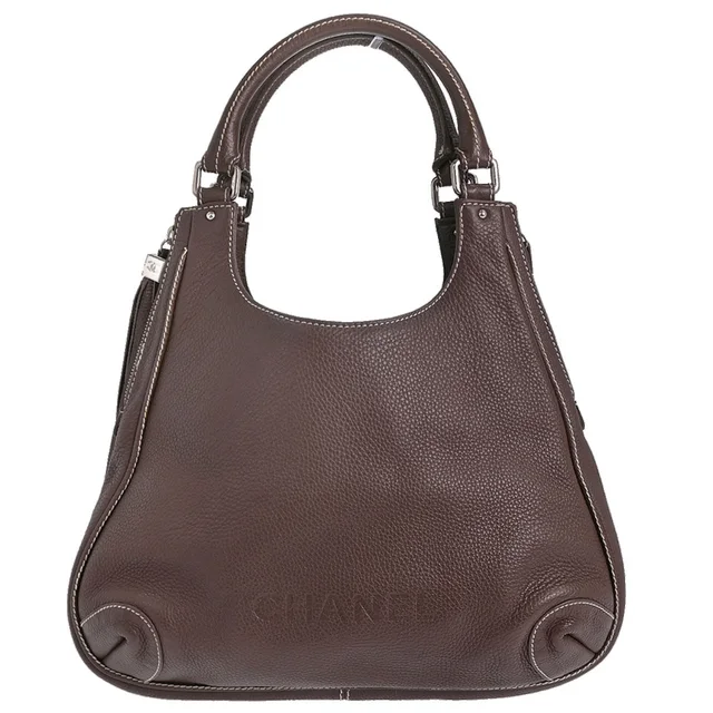 Chanel 2003-2004 Brown Calfskin Tassel Hobo Handbag in Brown Calfskin from AMORE Vintage Tokyo