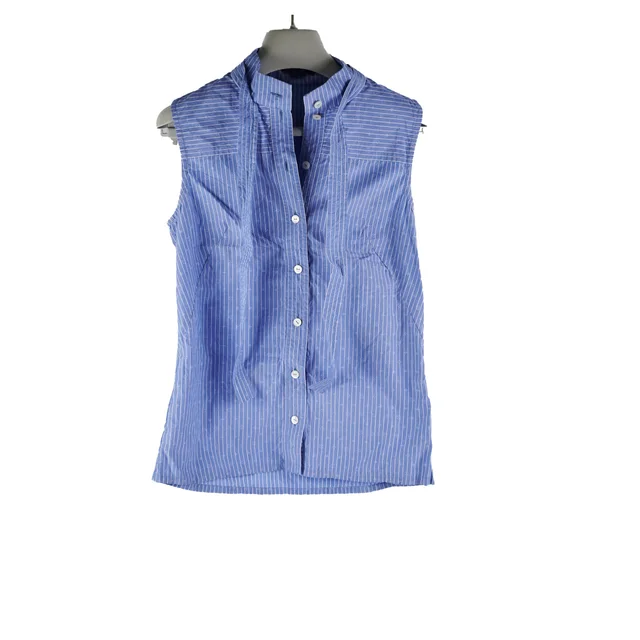 Louis Vuitton Slesveless Lavaliere Blouse Blue Size 34 in Blue from The Purse Affair