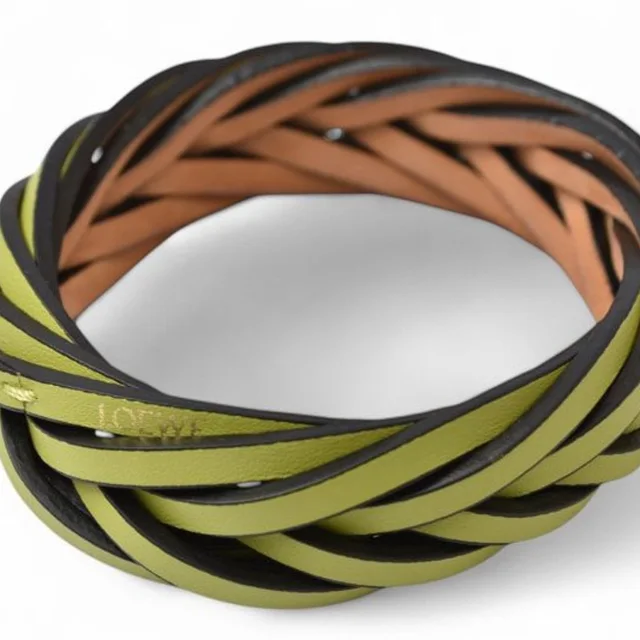 Loewe Bracelet Bangle Braided Classic Calf Green in green Calfskin from Poshmark