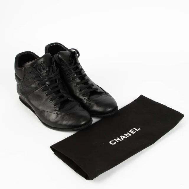Chanel Black Sneakers - Size 38.5 in Black from Labellov, photo 2 of 2