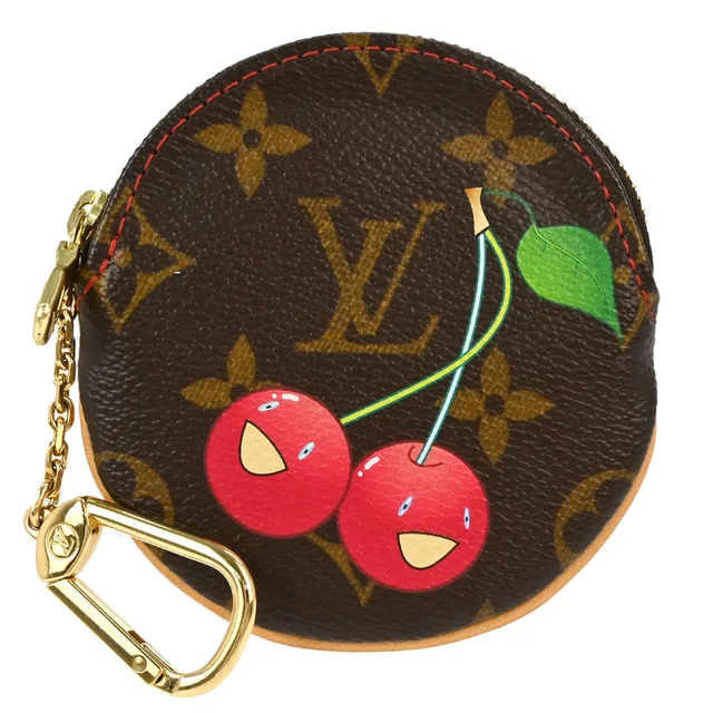 Louis Vuitton Cherry Porte Monnaie Rond Coin Case Wallet M95043 in Canvas from AMORE Vintage Tokyo