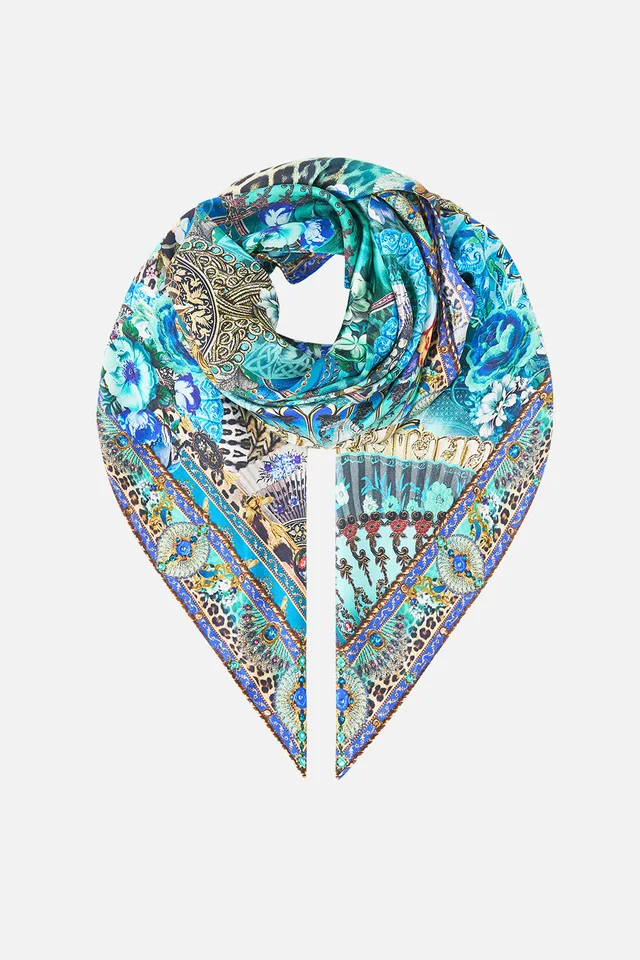 Camilla eBoutique LARGE CRYSTALLED SILK SQUARE SCARF FLAMENCO EUPHORIA from CAMILLA, photo 1 of 1