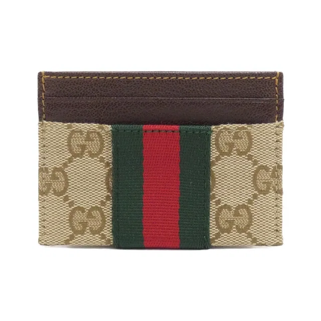 Gucci Card Case Beige in Beige Canvas from The Reluxe