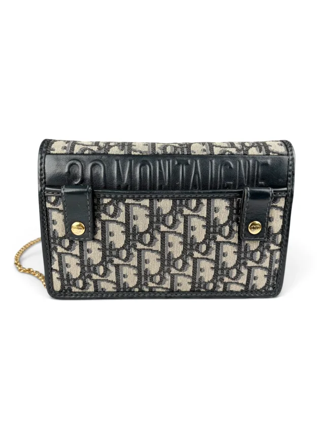 Dior Navy Oblique 30 Montaigne 2-in-1 Pouch in Navy Canvas from Season 2 Consign, photo 3 of 10