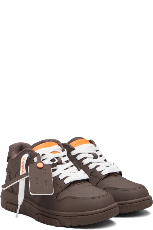 Off-White Brown 'Out Of Office' Molded Sneakers, photo 4 of 4 from SSENSE
