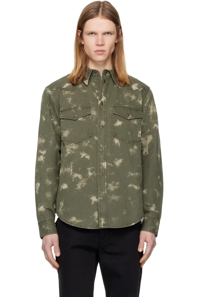 Isabel Marant Green Tasco Shirt, image 1 of 1 from SSENSE
