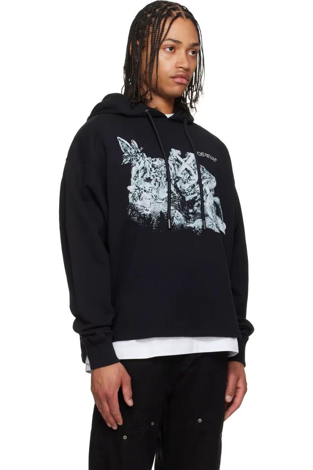Off-White Black Eagle Rock Loose Hoodie, photo 2 of 3 from SSENSE
