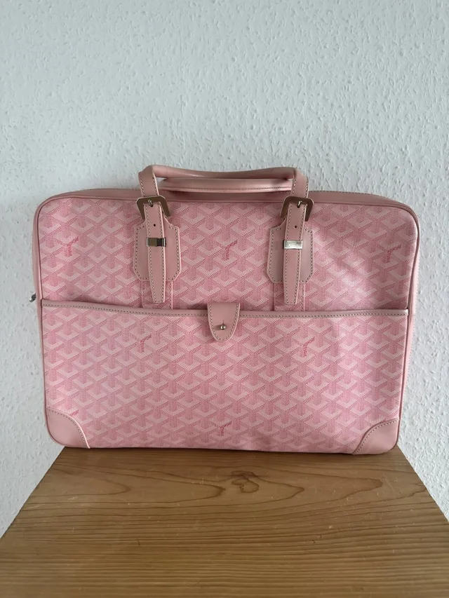Goyard Ambassade Mm Pink Monogram Briefcase in multicolor Coated canvas from Grailed, photo 1 of 1