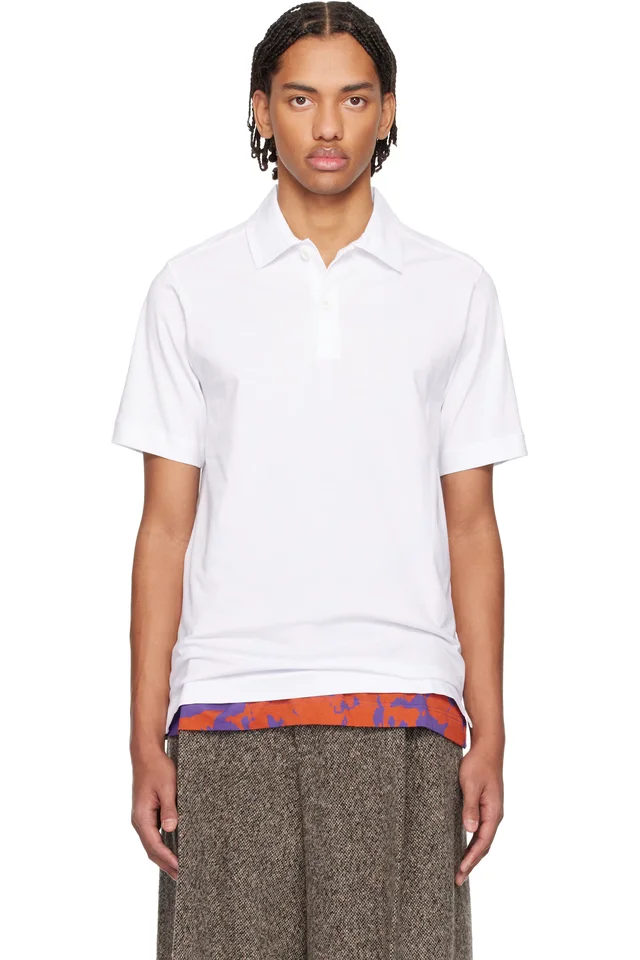 Dries Van Noten White Cotton Polo, image 1 of 1 from SSENSE