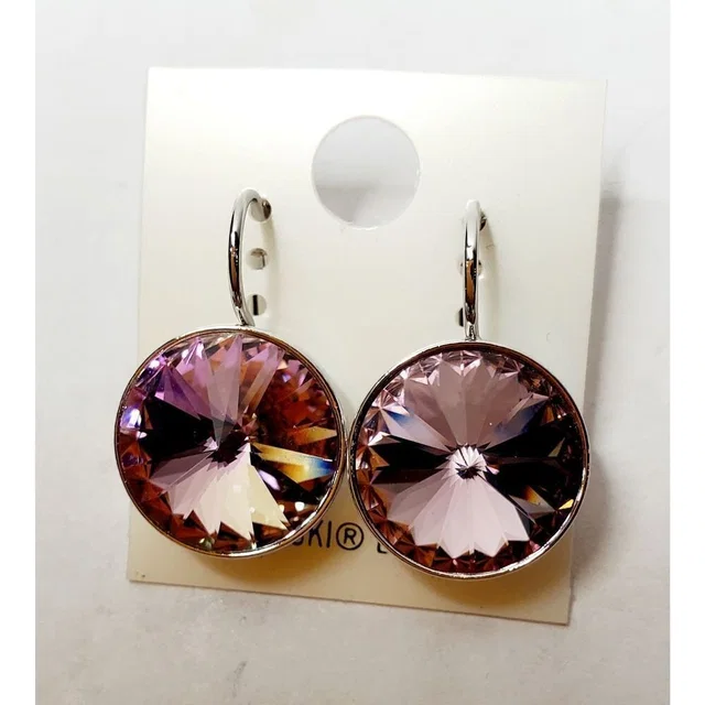 Swarovski Element Earrings Nwt. Light Purple Wedding Party Work Sparkle Shiny in purple from Poshmark