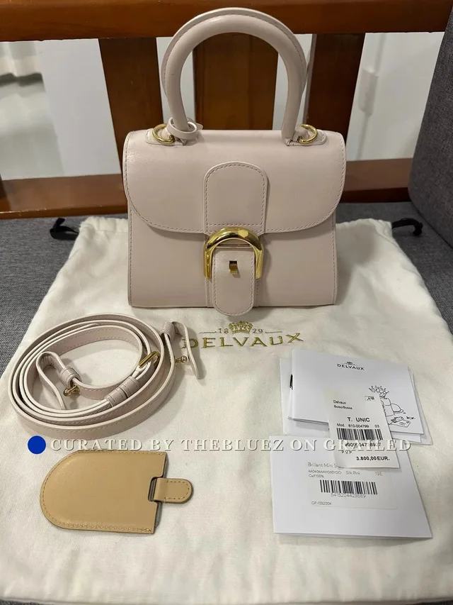 Delvaux Brilliant Mini Pink Gold Bag in multicolor Box leather from Grailed
