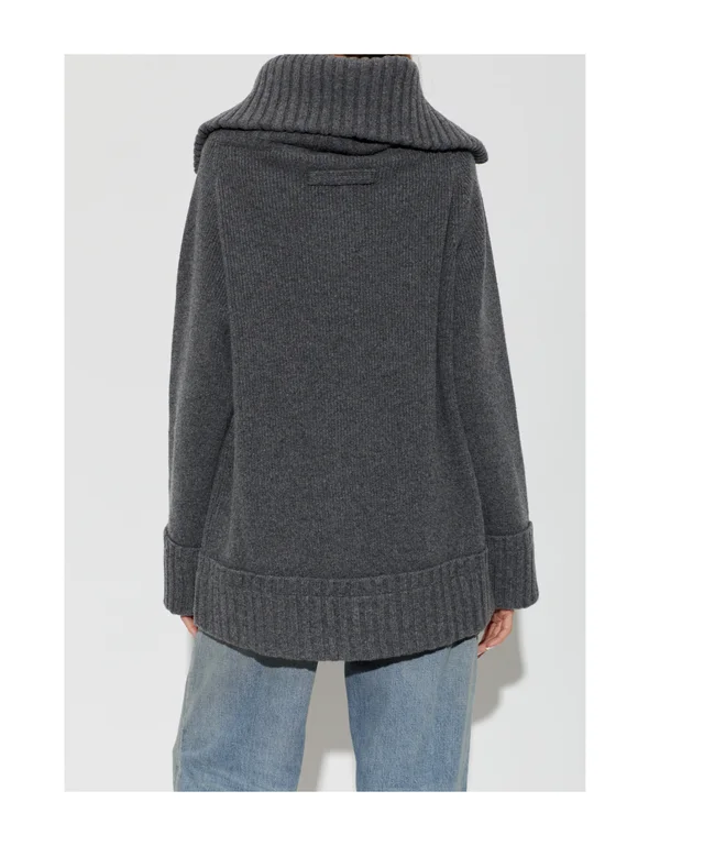 Victoria Beckham Oversized Wide-Collar Knitted Jumper, photo 2 of 4 from SENSER