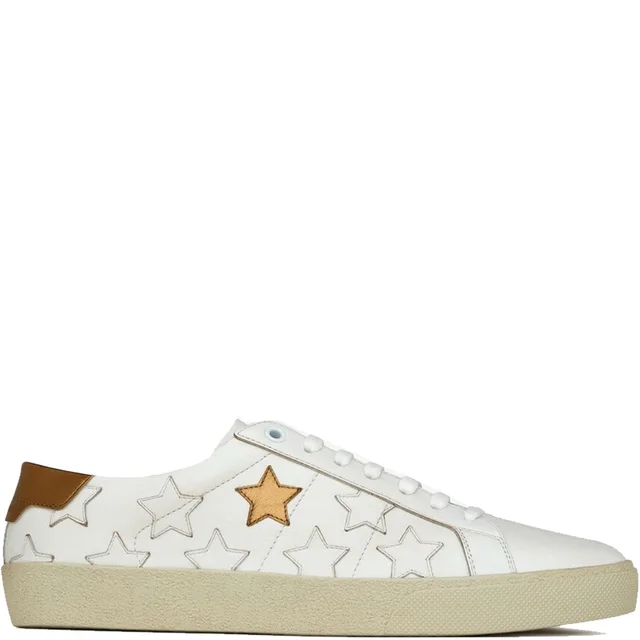 SAINT LAURENT SL06 Gold Star Canvas Sneakers, White/Gold from Cultstatus, photo 1 of 1