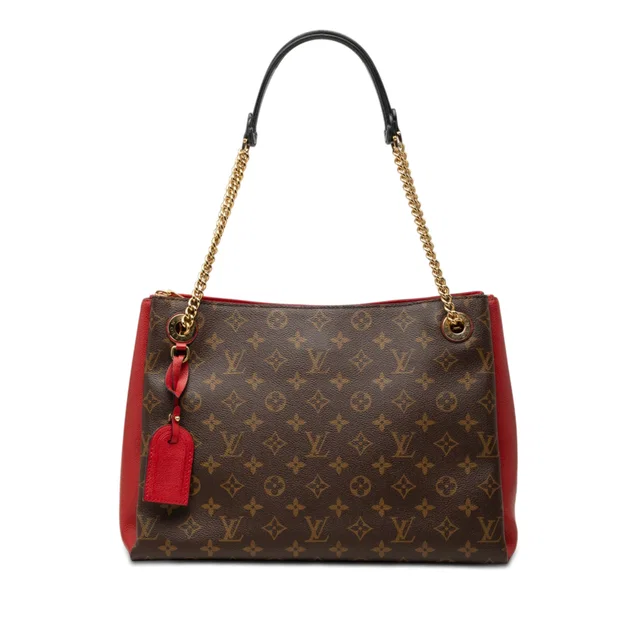 Brown Louis Vuitton Monogram Surene MM Tote Bag in Brown Coated canvas from Designer Revival