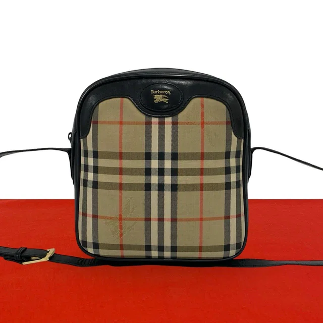 Burberry Canvas Leather Mini Shoulder Bag in Canvas from LuxUness