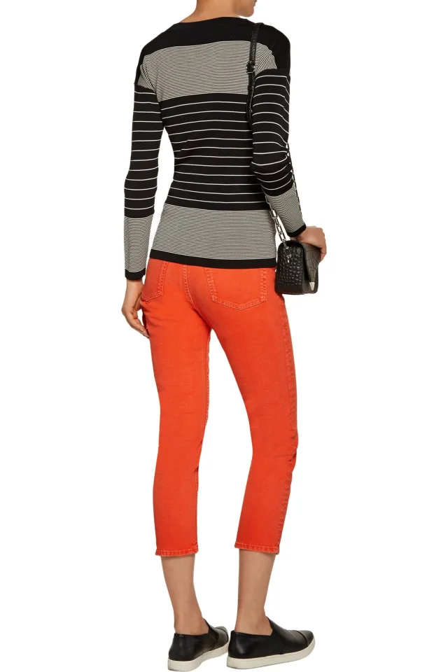 Acne Studios Patti Cropped High-Rise Skinny Jeans in Bright orange, photo 3 of 4 from THE OUTNET