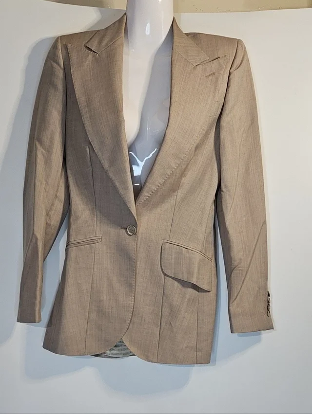 Chloé ' Beige I Love You Silk Mohair & Wool Tailored Single-Button Blazer Size 38 in neutral|brown Silk from Poshmark