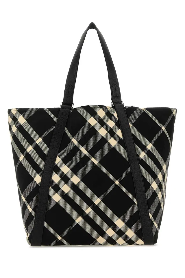 Burberry Tote Bag — Black in Black Woven leather from HEWI