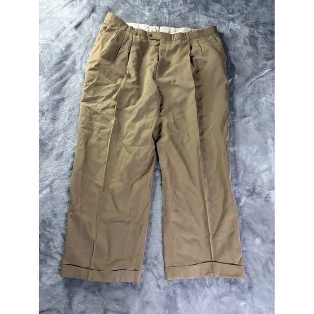 Givenchy Mens Pleated Dress Trousers 42r Tan Pleated Vintage Pants in red|neutral|brown from Poshmark