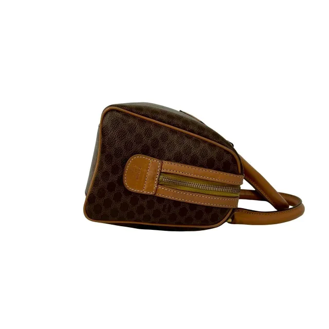 Celine Macadam Triomphe Leather 2way Shoulder Bag in Brown Leather from LuxUness, photo 6 of 13