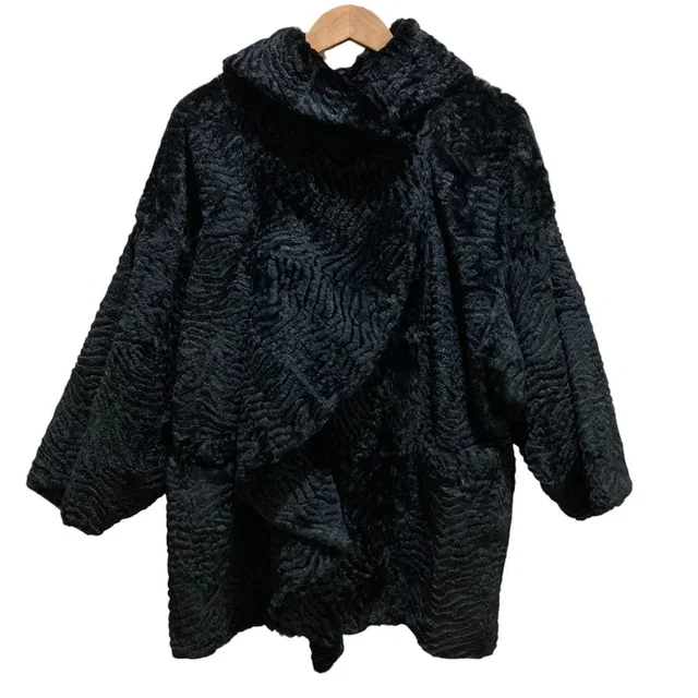Giorgio Armani Collezioni Rabbit Fur Drape Jacket from LuxUness