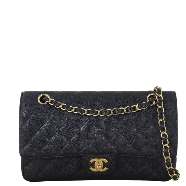 Chanel Classic Double Flap Medium Caviar in Caviar leather from Luxe.It.Fwd