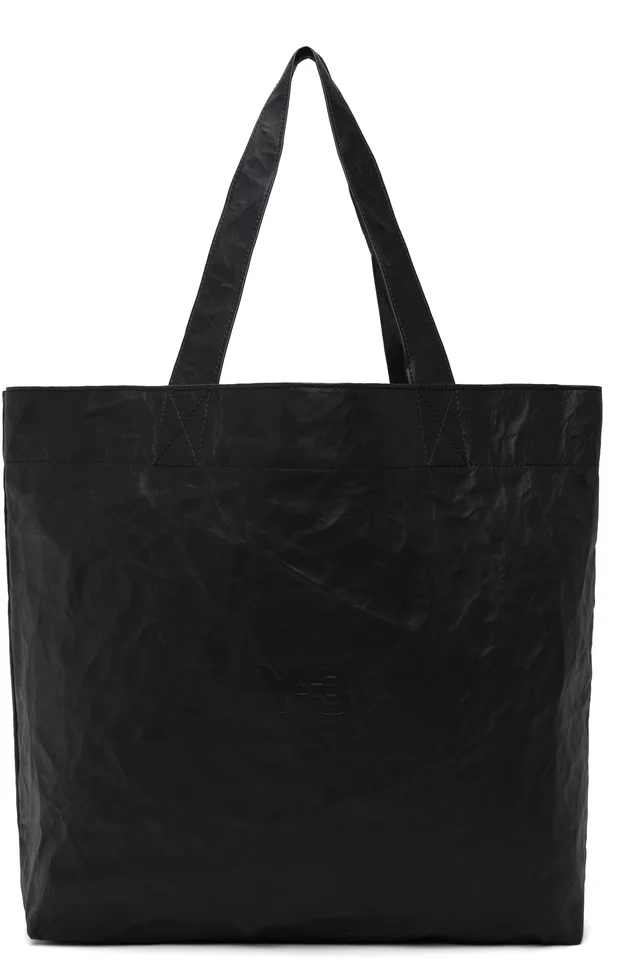 Black 'Y-3' Leather Tote, image 1 of 1 from SSENSE