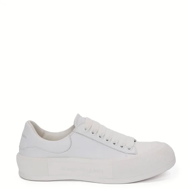 Alexander McQueen Deck Plimsoll Lace-Up Sneakers, Optic White from Cultstatus, photo 1 of 1