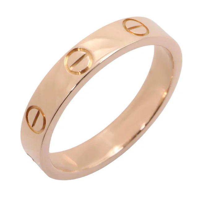 Cartier Mini Love Au750 Pink Gold Ring Size 53 in Pink from LuxUness