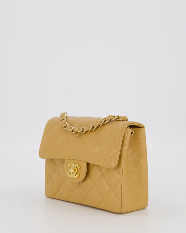 Chanel Vintage Mini Square Single Flap Bag in Caviar leather from Sellier, photo 10 of 12