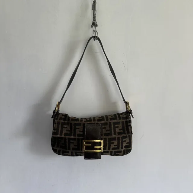 Fendi Vintage Zucca Baguette Bag in Brown in brown|red from Grailed, photo 1 of 1