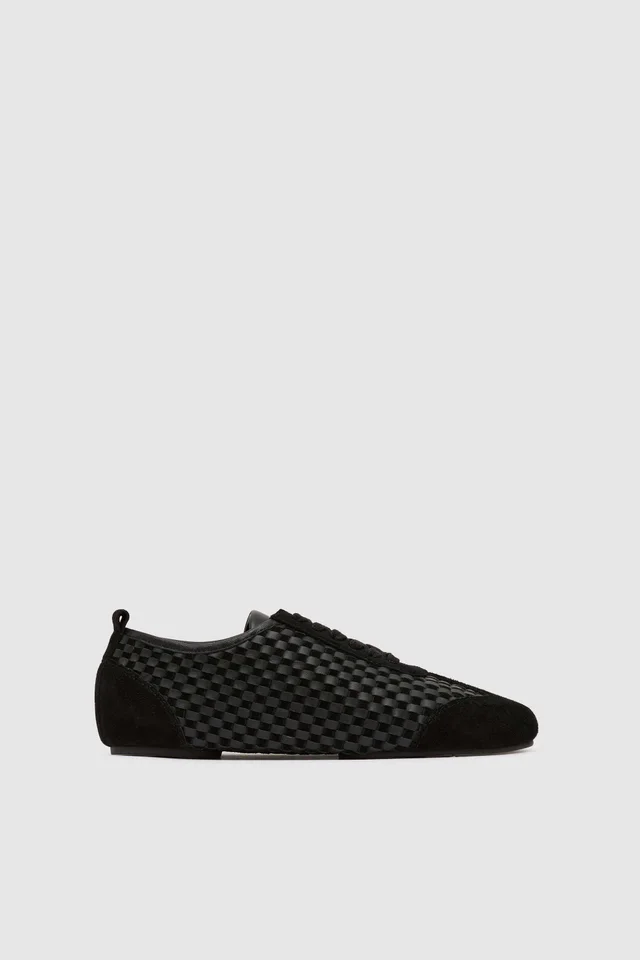 Lattice Weave Ballet Sneaker - Black
