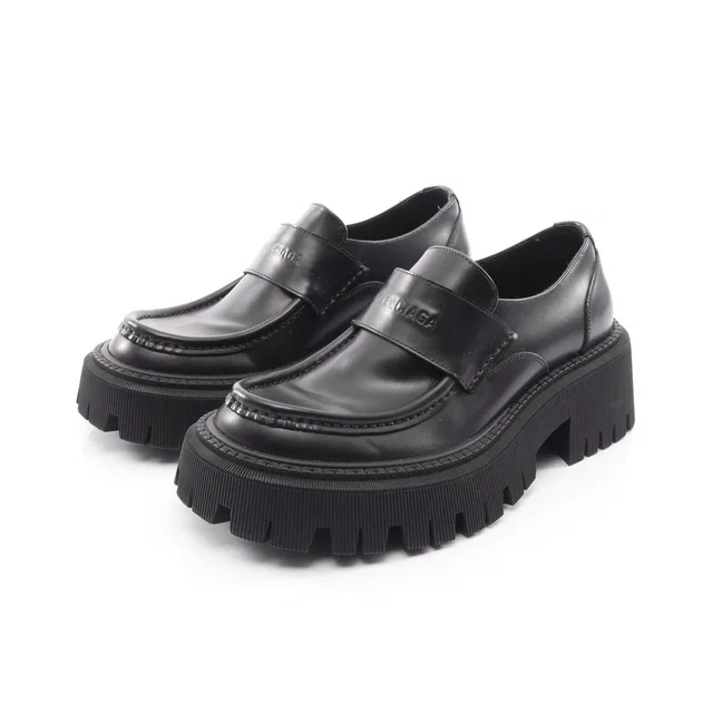 Balenciaga Tractor Leather Loafers in Leather from LuxUness
