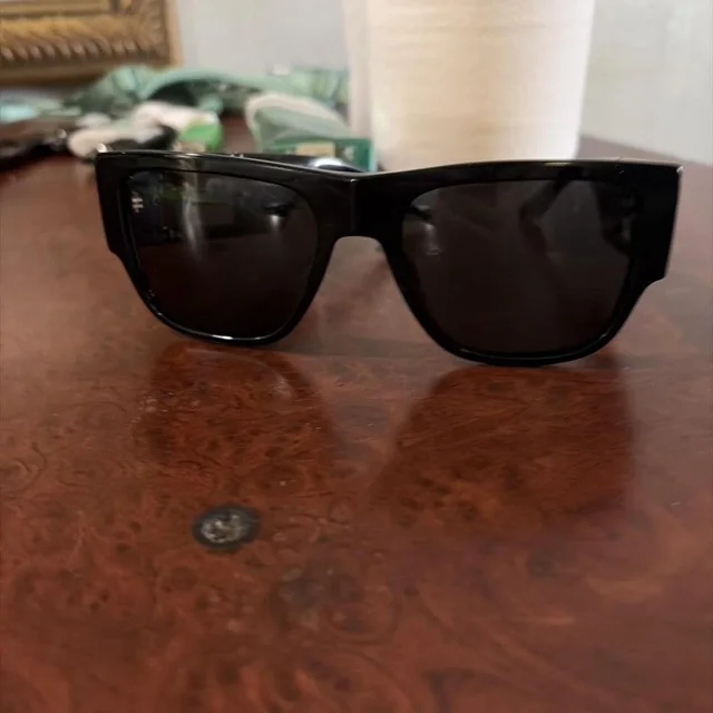 Versace Men's Sunglasses - Black in black from Depop, photo 1 of 1