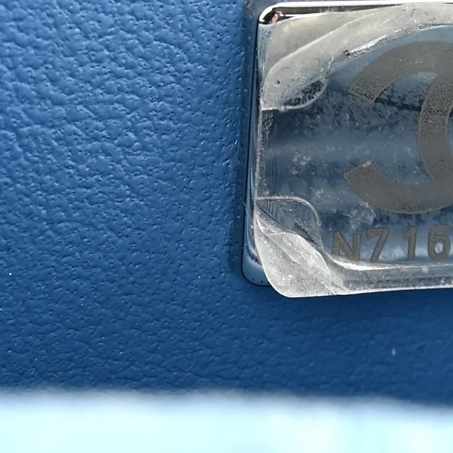Chanel Quilted Mini Camellia Sweetheart Flap Blue in Blue Denim from FASHIONPHILE, photo 7 of 12