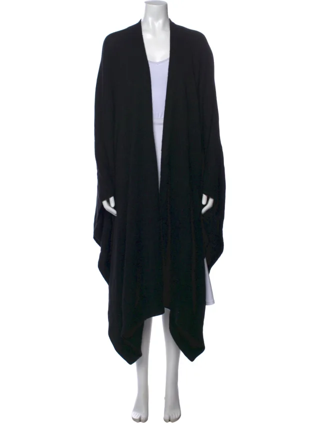 The Row Cashmere Open Front Sweater in black Cashmere from The RealReal