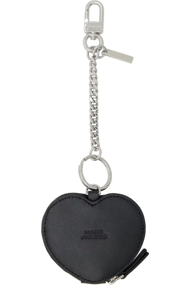 Marc Jacobs Black 'The Heart Pouch' Bag Charm, photo 2 of 2 from SSENSE